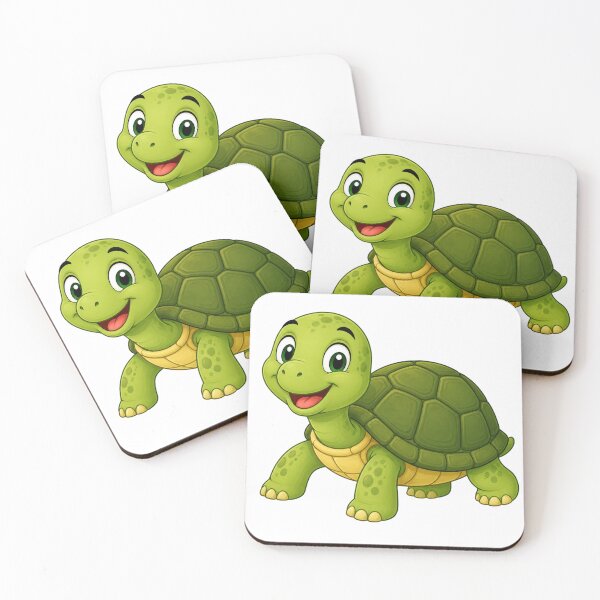 Item preview, Cute Baby Turtle Illustration – Happy Cartoon Tortoise Design designed and sold by Krzepcia.