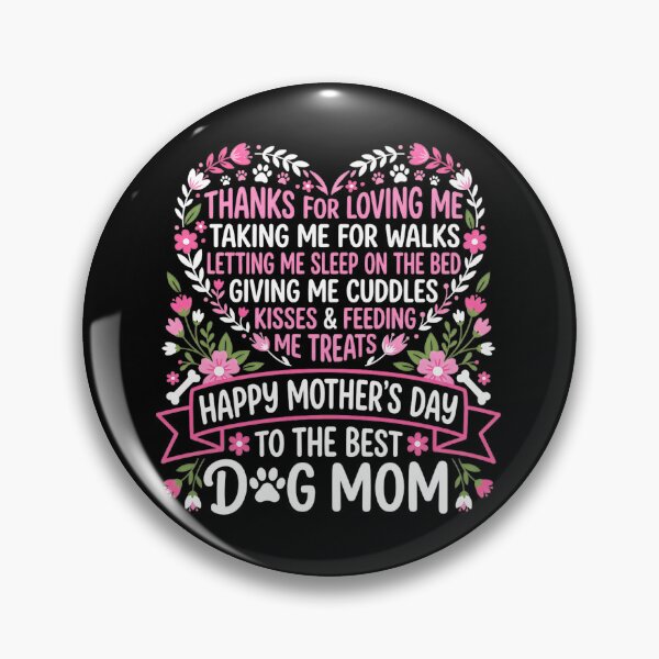 Item preview, Happy Mother's Day Best Dog Mom Floral Heart designed and sold by SiarheiYur.
