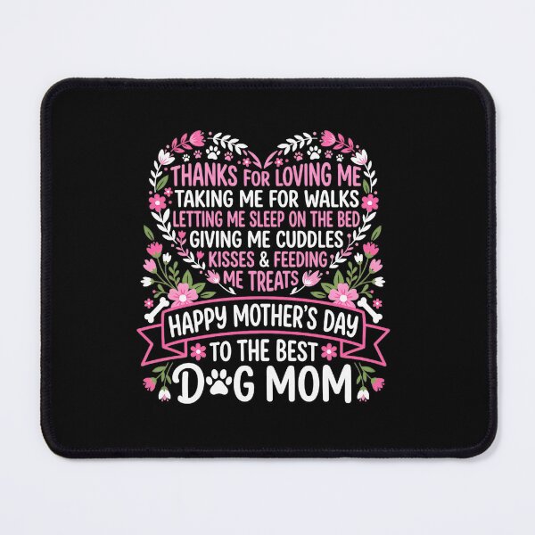 Item preview, Happy Mother's Day Best Dog Mom Floral Heart designed and sold by SiarheiYur.