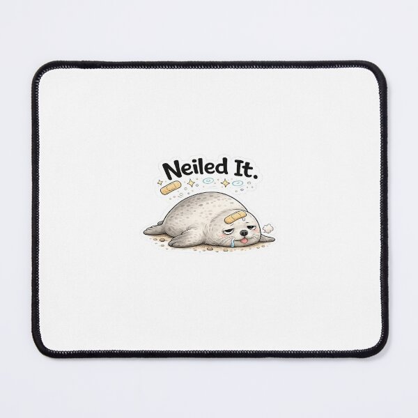 Item preview, Neiled It Seal Sticker | Funny Pun Seal Meme designed and sold by Doodle ⭐⭐⭐⭐⭐.