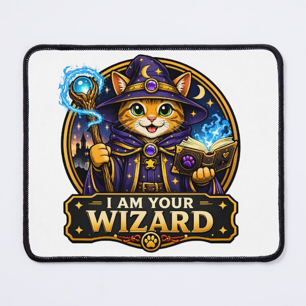 Item preview, Cute Cat Wizard designed and sold by ZiemSynd.