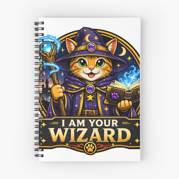 Item preview, Cute Cat Wizard designed and sold by ZiemSynd.