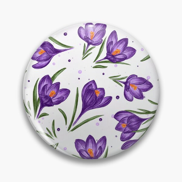 Item preview,  crocuses, wildflowers, floral pattern, purple flowers, spring purple crocuses, garden, wild plants, nature conservation designed and sold by ArtbySvetik.