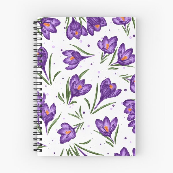 Item preview,  crocuses, wildflowers, floral pattern, purple flowers, spring purple crocuses, garden, wild plants, nature conservation designed and sold by ArtbySvetik.