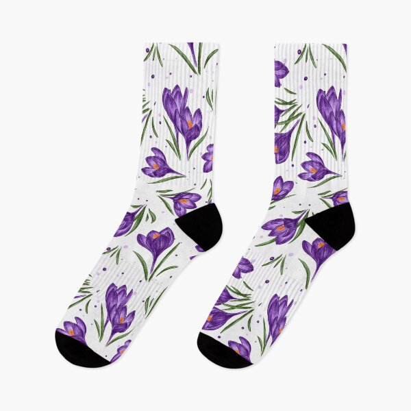 Item preview,  crocuses, wildflowers, floral pattern, purple flowers, spring purple crocuses, garden, wild plants, nature conservation designed and sold by ArtbySvetik.