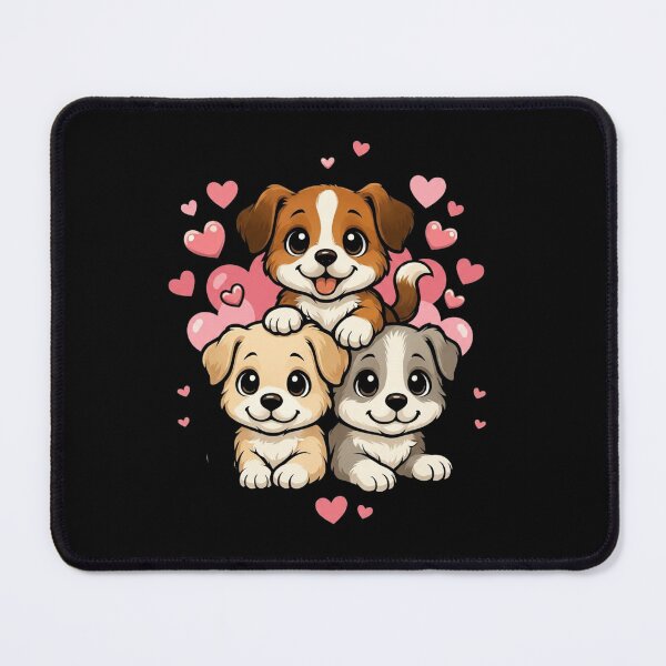 Item preview, Cute Puppies With Hearts Kawaii Dog Lover designed and sold by SiarheiYur.
