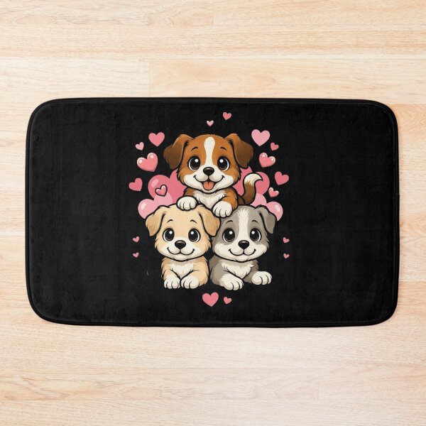 Item preview, Cute Puppies With Hearts Kawaii Dog Lover designed and sold by SiarheiYur.