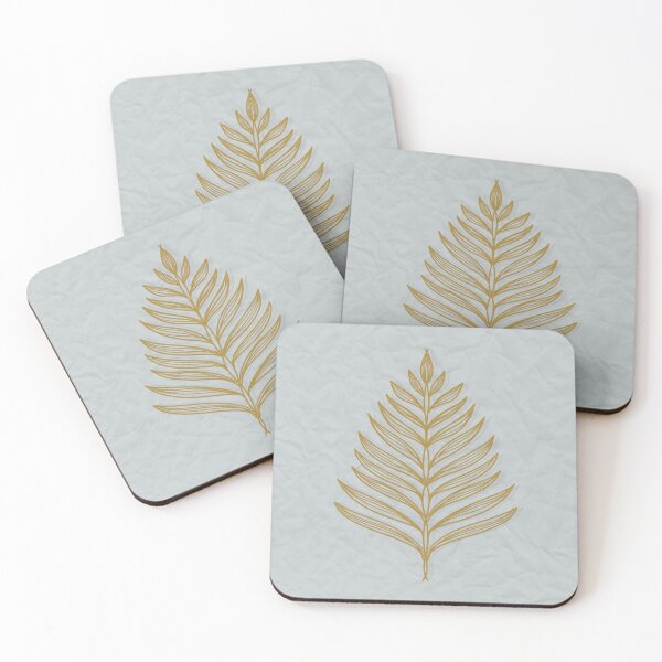 Item preview, Minimalist Fern Leaf in Gold with 3D Shadow Effect, Fine Art Print designed and sold by Diseño que alegran tu día.