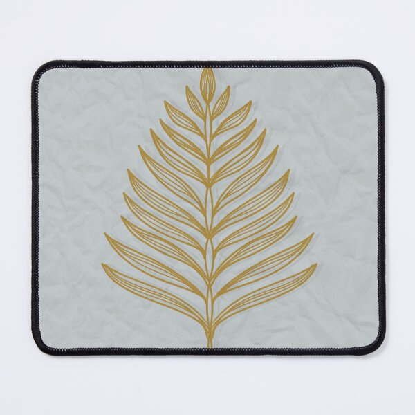 Item preview, Minimalist Fern Leaf in Gold with 3D Shadow Effect, Fine Art Print designed and sold by Diseño que alegran tu día.