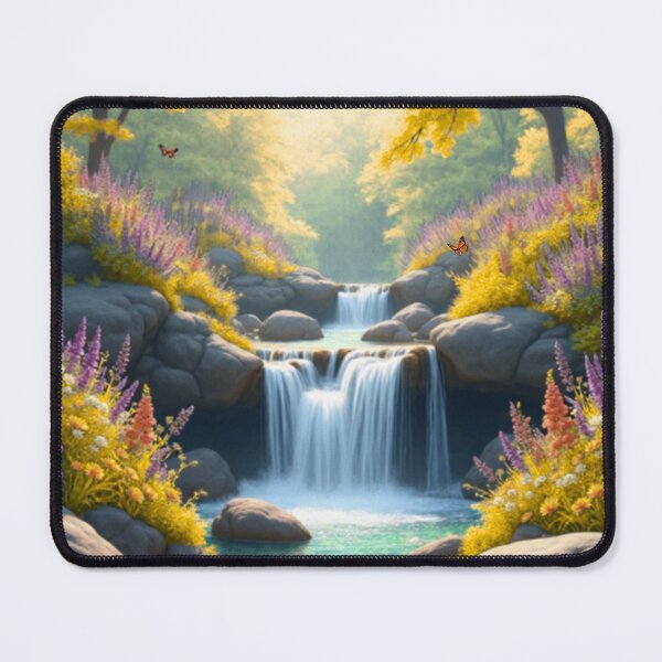 Item preview, Serena cascada rodeada de flores silvestres. designed and sold by PrincessJStudio.