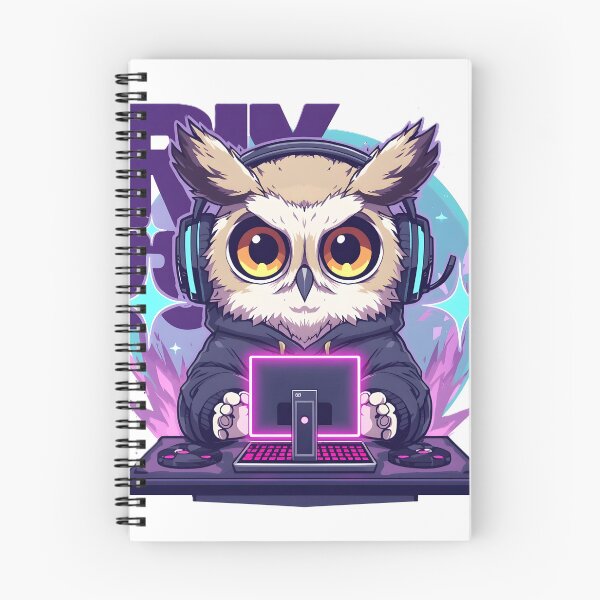 Item preview, Cute Gamer Owl Sticker | Kawaii Gaming Owl with RGB Headset | Anime Owl Gamer Illustration designed and sold by dreamz-world.