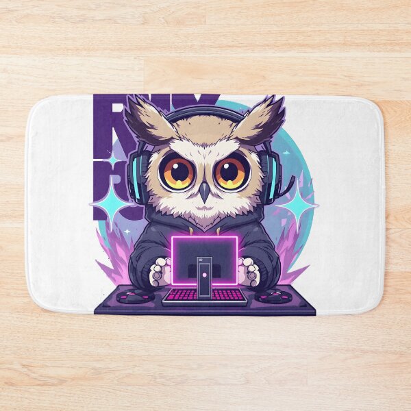 Item preview, Cute Gamer Owl Sticker | Kawaii Gaming Owl with RGB Headset | Anime Owl Gamer Illustration designed and sold by dreamz-world.