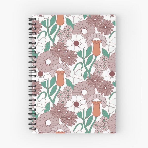 Item preview, Elegant seamless floral pattern featuring retro-inspired wildflowers, leaves, and botanical elements in soft earth tones. designed and sold by maewjpho.