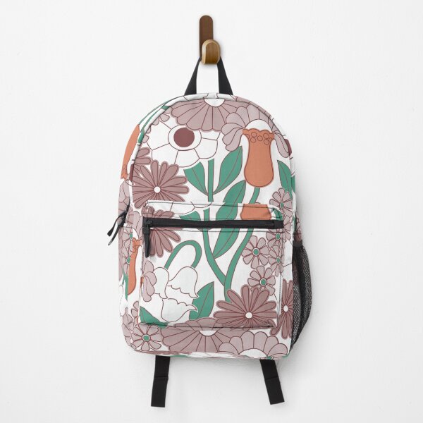 Item preview, Elegant seamless floral pattern featuring retro-inspired wildflowers, leaves, and botanical elements in soft earth tones. designed and sold by maewjpho.
