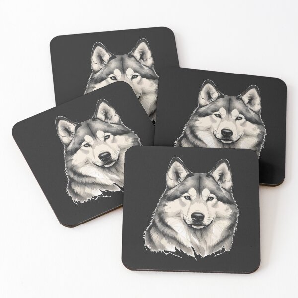Item preview, Geometric Husky - Modern Pet Art designed and sold by Tklezardesigns.