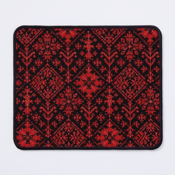 Item preview, Palestinian Embroidery Pattern – Bold Red and Black Traditional Cross Stitch Design designed and sold by BrainCurves.