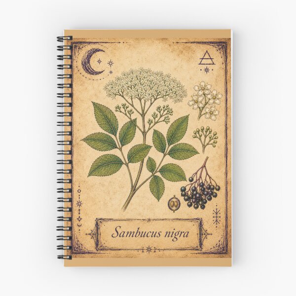 Item preview, Sambucus nigra – Witchy Herbarium Collector’s Edition designed and sold by JOANNASKAH.