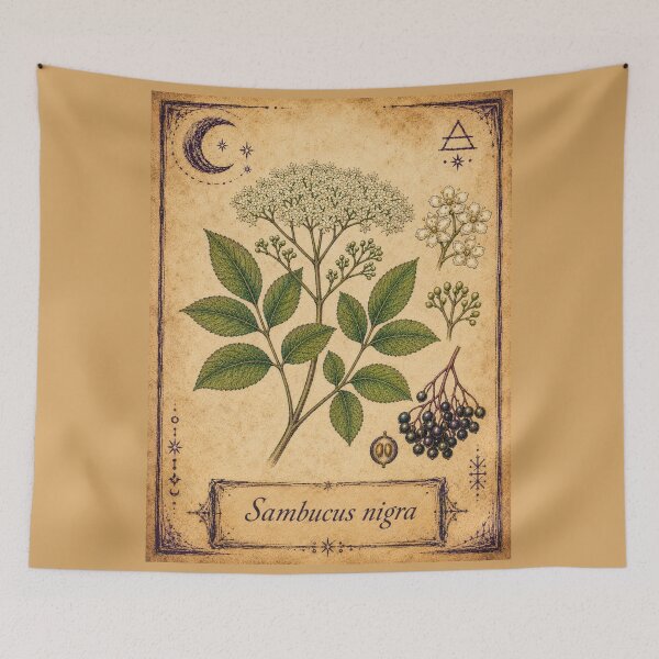 Item preview, Sambucus nigra – Witchy Herbarium Collector’s Edition designed and sold by JOANNASKAH.