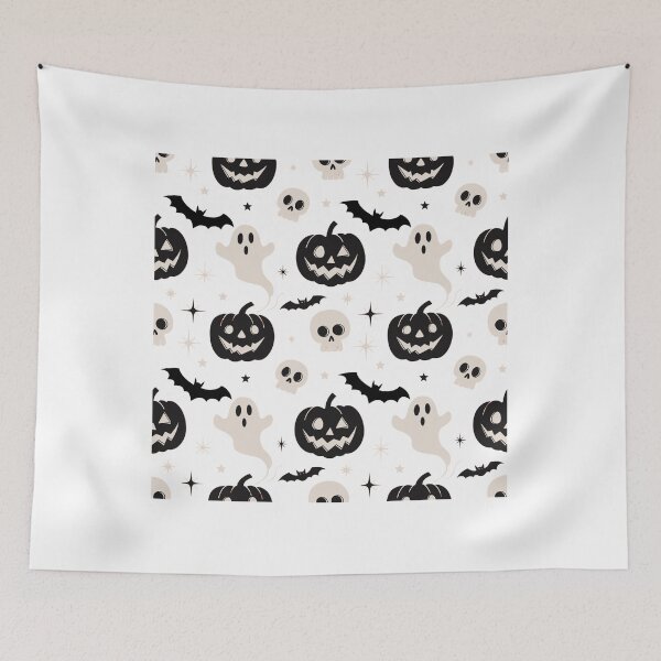 Item preview, Cute Halloween Pattern of Ghosts, Pumpkins, Bats and Skulls for Kids designed and sold by DariaOltes.