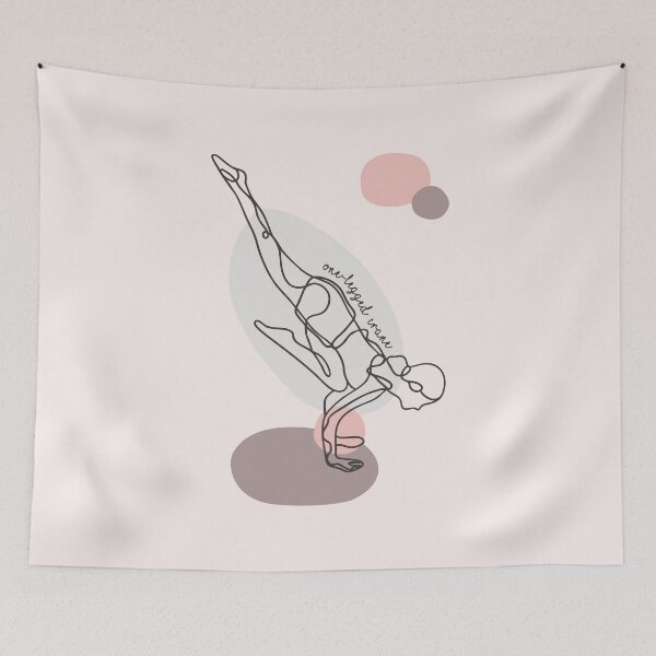 Item preview, One-Legged Crane Pose - Yoga Line Art Series designed and sold by TheThankfulTyne.