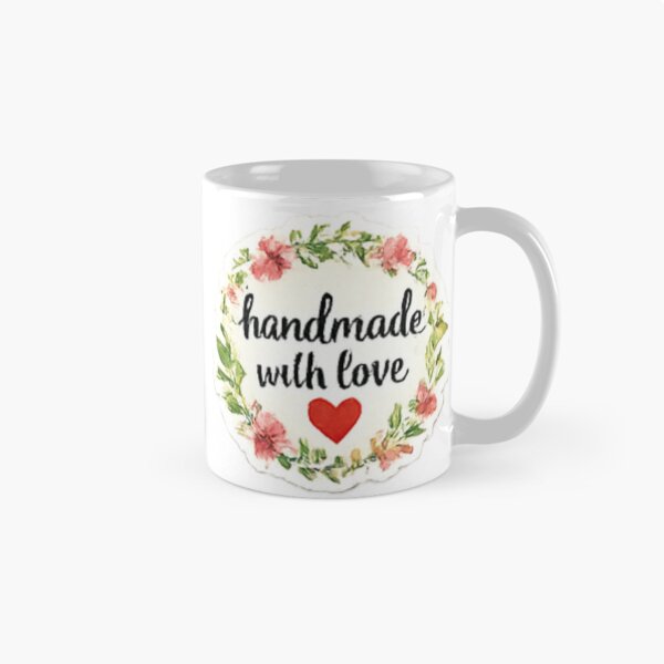 Item preview, Handmade with Love - Floral Wreath Round Label designed and sold by sadedream.