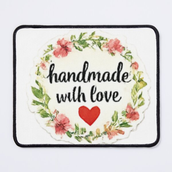 Item preview, Handmade with Love - Floral Wreath Round Label designed and sold by sadedream.
