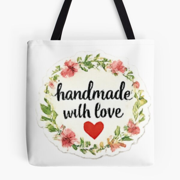 Item preview, Handmade with Love - Floral Wreath Round Label designed and sold by sadedream.