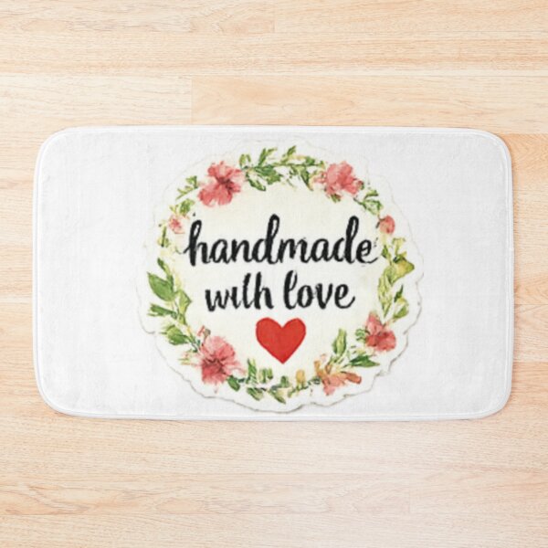 Item preview, Handmade with Love - Floral Wreath Round Label designed and sold by sadedream.