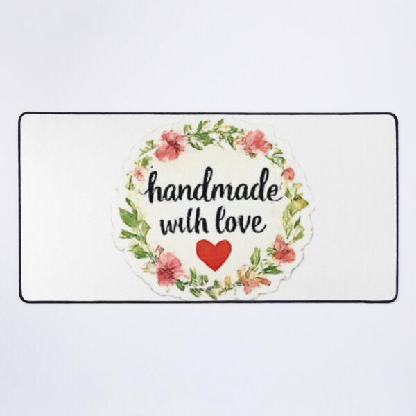 Item preview, Handmade with Love - Floral Wreath Round Label designed and sold by sadedream.
