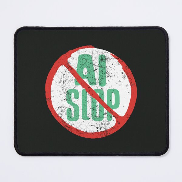 Item preview, No AI Logo / Anti-AI Symbol - SLOP designed and sold by Frank J. Art.