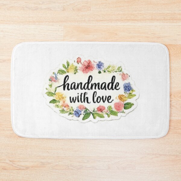 Item preview, Handmade with Love - Oval Shape Craft Floral Wreath Label designed and sold by sadedream.