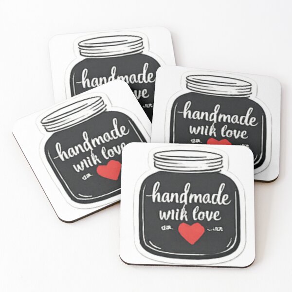 Item preview, Handmade with Love - Black Jar Packaging Label designed and sold by sadedream.