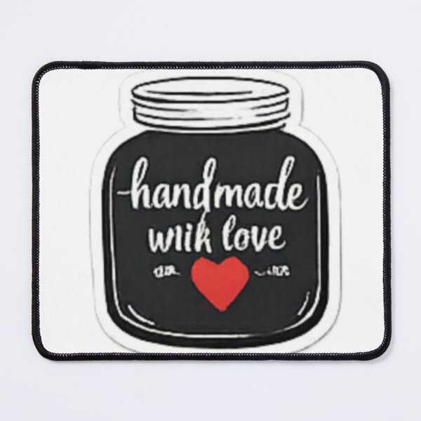 Item preview, Handmade with Love - Black Jar Packaging Label designed and sold by sadedream.