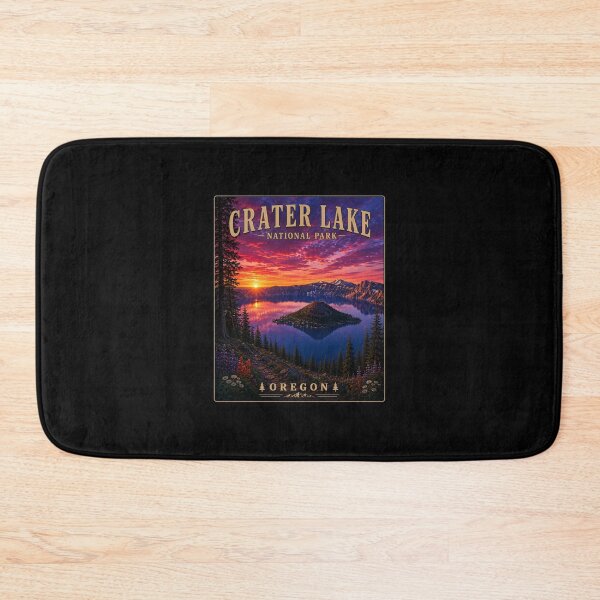 Item preview, Crater Lake National Park Poster | Oregon Vintage Travel Poster | Hidden Bigfoot designed and sold by Swanny's Custom T-shirt and Gift Designs.