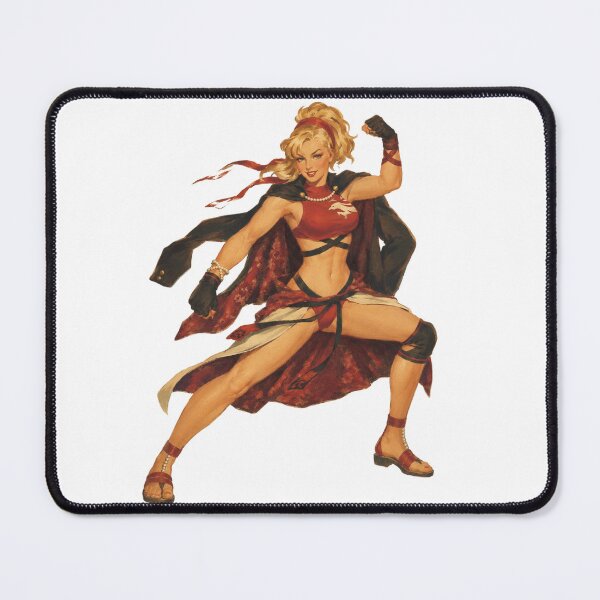 Item preview, Martial Artist Pin Up Girl | Original Fantasy Fighter Vintage Retro Illustration designed and sold by Cosplayvintage.