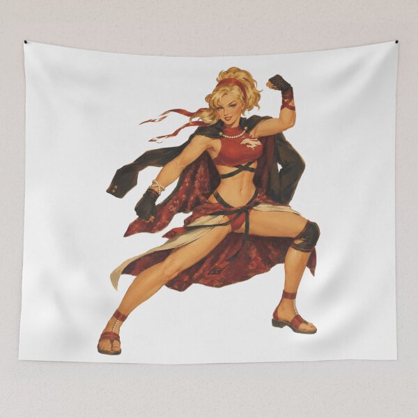 Item preview, Martial Artist Pin Up Girl | Original Fantasy Fighter Vintage Retro Illustration designed and sold by Cosplayvintage.