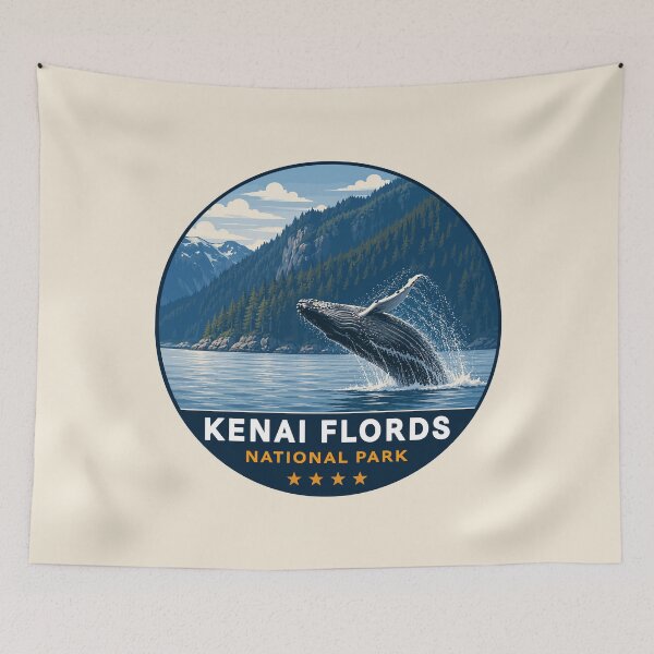 Item preview, Kenai Fjords National Park Retro Design designed and sold by Gideon Emmerich.