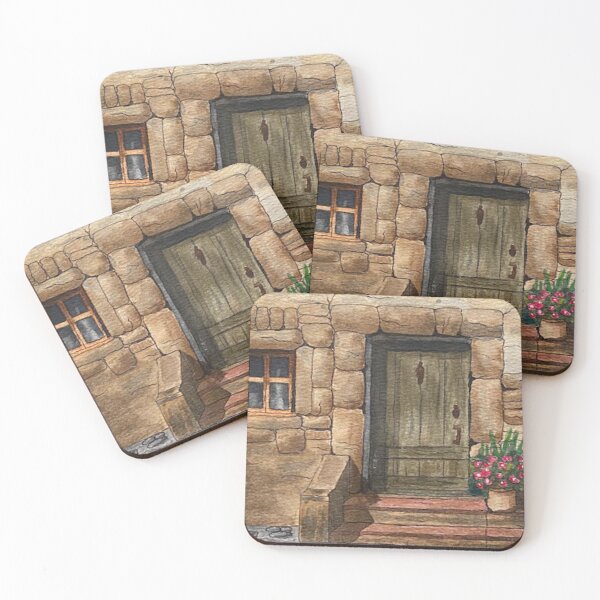 Item preview, Wood entry to rustic stone house. designed and sold by Mike Ramos.