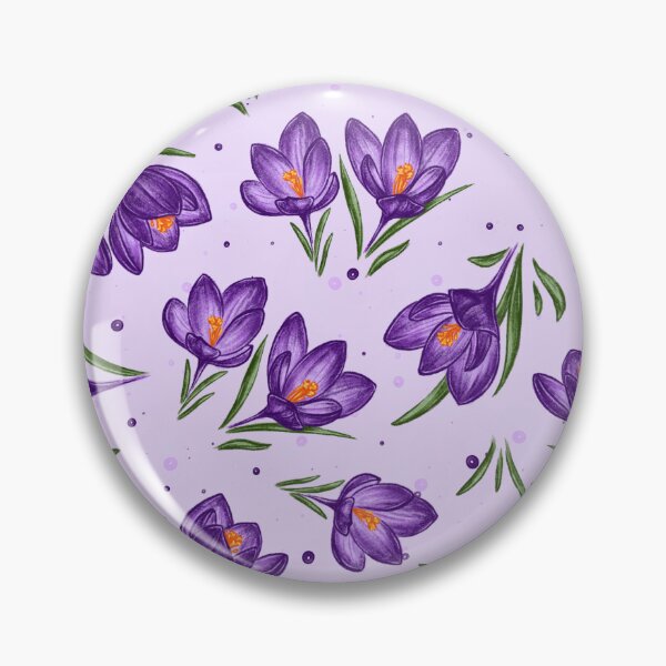 Item preview,  crocuses, wildflowers, floral pattern, purple flowers, spring purple crocuses, garden, wild plants, nature conservation designed and sold by ArtbySvetik.