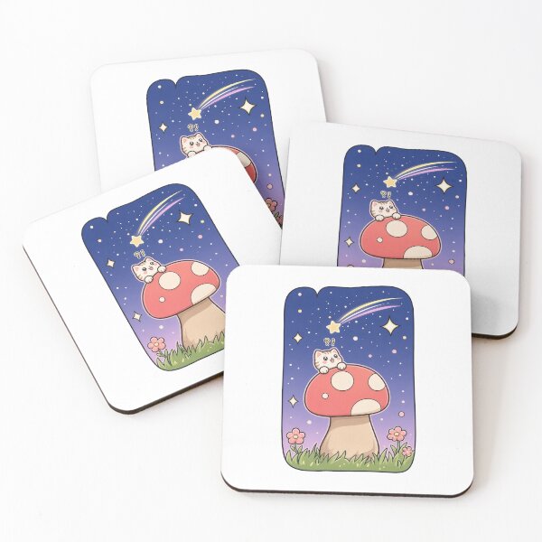 Item preview, Kitty and shooting star designed and sold by Kitty-and-Cat.