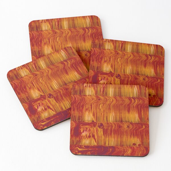 Item preview, Molten Amber Waves – Abstract Fire and Copper Ripple Pattern designed and sold by BuckaBaby.