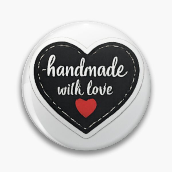 Item preview, Handmade with Love - Black Heart Shape Craft Tag designed and sold by sadedream.