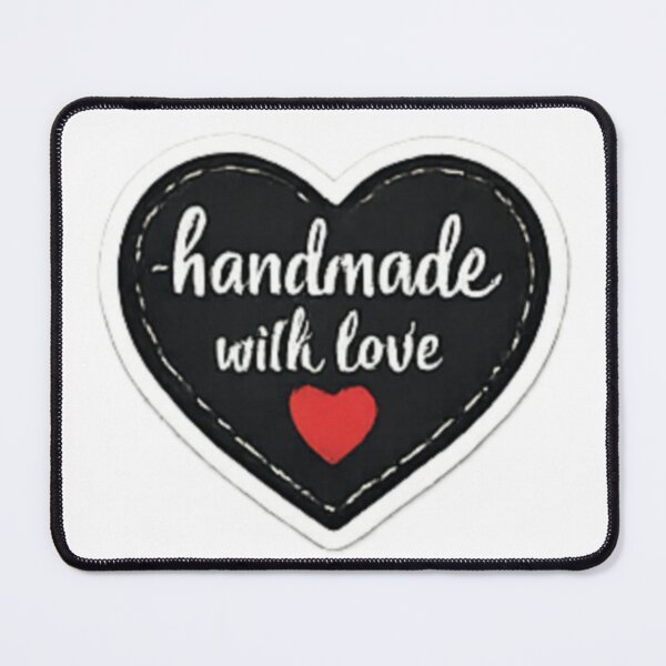 Item preview, Handmade with Love - Black Heart Shape Craft Tag designed and sold by sadedream.