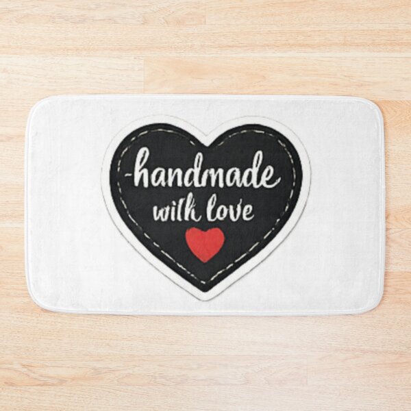 Item preview, Handmade with Love - Black Heart Shape Craft Tag designed and sold by sadedream.