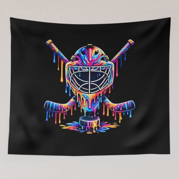 Item preview, Hockey Mask Drip Art - Rainbow Goalie Mask Shirt designed and sold by ayion.
