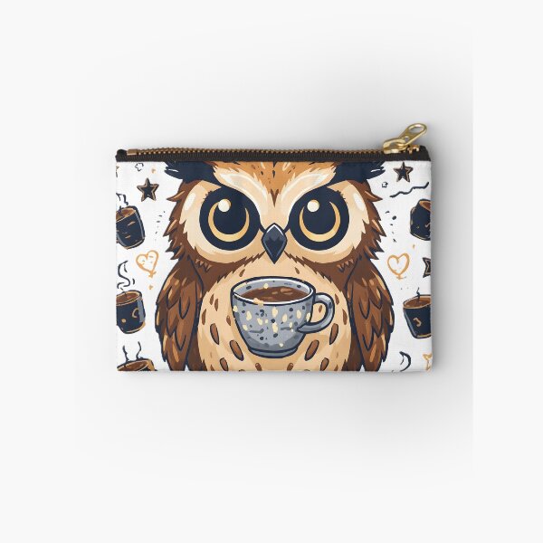 Item preview, Cute Coffee Owl Sticker | Kawaii Owl with Coffee Mug | Cozy Night Owl Café Illustration designed and sold by dreamz-world.