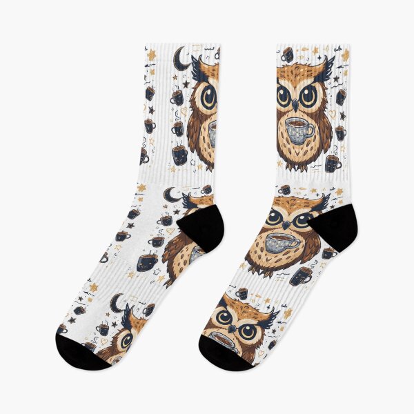 Item preview, Cute Coffee Owl Sticker | Kawaii Owl with Coffee Mug | Cozy Night Owl Café Illustration designed and sold by dreamz-world.