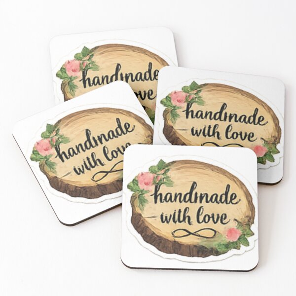 Item preview, Handmade with Love - Wood Slice Rustic Label designed and sold by sadedream.