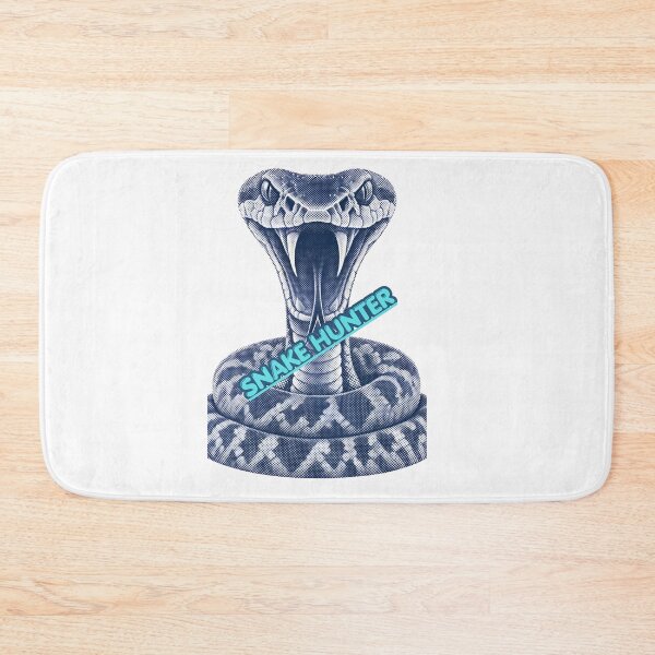 Item preview, Blue Halftone Striking Snake with Hunter Text. designed and sold by NithskeBR.