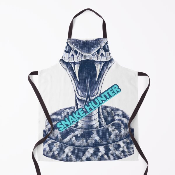 Item preview, Blue Halftone Striking Snake with Hunter Text. designed and sold by NithskeBR.